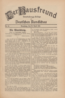 Der Hausfreund : Unterhaltungs-Beilage zur Deutschen Rundschau. 1930, Nr. 93 (23 April)