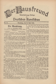 Der Hausfreund : Unterhaltungs-Beilage zur Deutschen Rundschau. 1930, Nr. 94 (24 April)