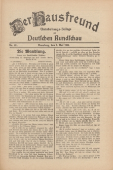 Der Hausfreund : Unterhaltungs-Beilage zur Deutschen Rundschau. 1930, Nr. 101 (2 Mai)
