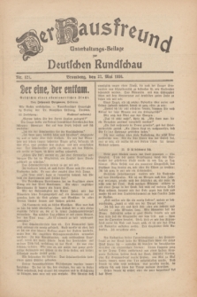 Der Hausfreund : Unterhaltungs-Beilage zur Deutschen Rundschau. 1930, Nr. 121 (27 Mai)