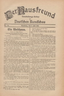 Der Hausfreund : Unterhaltungs-Beilage zur Deutschen Rundschau. 1930, Nr. 149 (2 Juli)