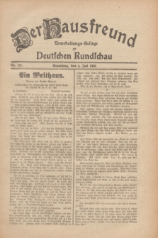 Der Hausfreund : Unterhaltungs-Beilage zur Deutschen Rundschau. 1930, Nr. 151 (4 Juli)