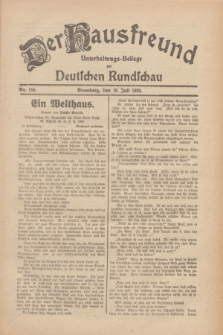 Der Hausfreund : Unterhaltungs-Beilage zur Deutschen Rundschau. 1930, Nr. 156 (10 Juli)