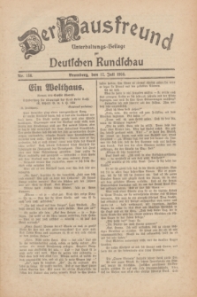 Der Hausfreund : Unterhaltungs-Beilage zur Deutschen Rundschau. 1930, Nr. 158 (12 Juli)