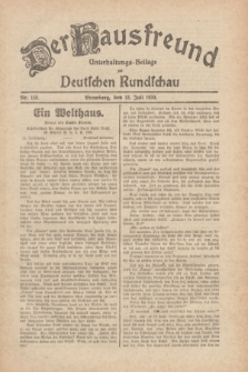 Der Hausfreund : Unterhaltungs-Beilage zur Deutschen Rundschau. 1930, Nr. 159 (13 Juli)