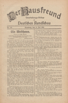 Der Hausfreund : Unterhaltungs-Beilage zur Deutschen Rundschau. 1930, Nr. 160 (15 Juli)