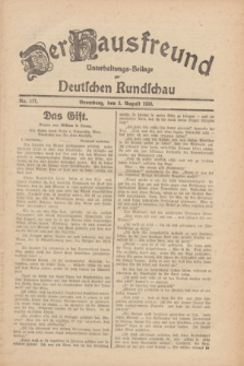 Der Hausfreund : Unterhaltungs-Beilage zur Deutschen Rundschau. 1930, Nr. 177 (3 August)