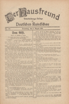 Der Hausfreund : Unterhaltungs-Beilage zur Deutschen Rundschau. 1930, Nr. 179 (6 August)