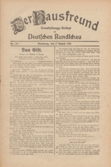 Der Hausfreund : Unterhaltungs-Beilage zur Deutschen Rundschau. 1930, Nr. 181 (8 August)