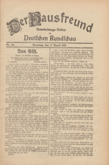 Der Hausfreund : Unterhaltungs-Beilage zur Deutschen Rundschau. 1930, Nr. 188 (17 August)