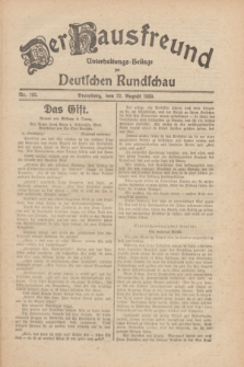 Der Hausfreund : Unterhaltungs-Beilage zur Deutschen Rundschau. 1930, Nr. 192 (22 August)