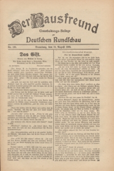 Der Hausfreund : Unterhaltungs-Beilage zur Deutschen Rundschau. 1930, Nr. 193 (23 August)