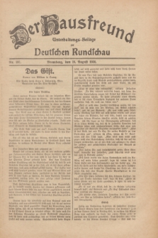 Der Hausfreund : Unterhaltungs-Beilage zur Deutschen Rundschau. 1930, Nr. 197 (28 August)