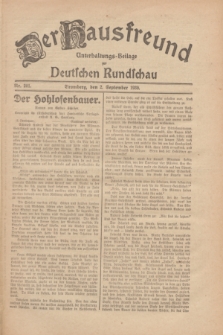 Der Hausfreund : Unterhaltungs-Beilage zur Deutschen Rundschau. 1930, Nr. 201 (2 September)