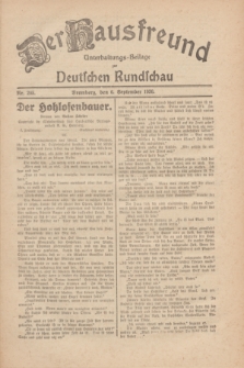 Der Hausfreund : Unterhaltungs-Beilage zur Deutschen Rundschau. 1930, Nr. 205 (6 September)