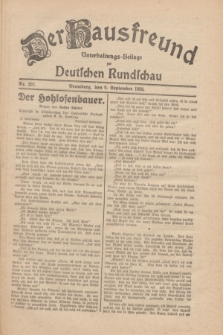 Der Hausfreund : Unterhaltungs-Beilage zur Deutschen Rundschau. 1930, Nr. 207 (9 September)