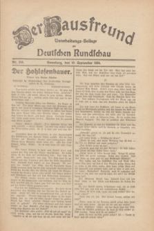 Der Hausfreund : Unterhaltungs-Beilage zur Deutschen Rundschau. 1930, Nr. 208 (10 September)