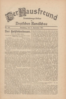 Der Hausfreund : Unterhaltungs-Beilage zur Deutschen Rundschau. 1930, Nr. 209 (11 September)