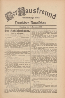 Der Hausfreund : Unterhaltungs-Beilage zur Deutschen Rundschau. 1930, Nr. 216 (19 September)