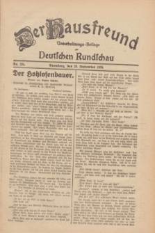 Der Hausfreund : Unterhaltungs-Beilage zur Deutschen Rundschau. 1930, Nr. 224 (28 September)