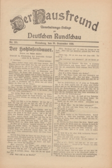 Der Hausfreund : Unterhaltungs-Beilage zur Deutschen Rundschau. 1930, Nr. 225 (30 September)