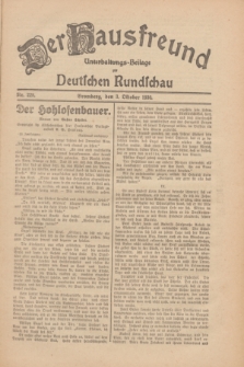 Der Hausfreund : Unterhaltungs-Beilage zur Deutschen Rundschau. 1930, Nr. 228 (3 Oktober)