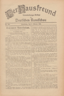 Der Hausfreund : Unterhaltungs-Beilage zur Deutschen Rundschau. 1930, Nr. 232 (8 Oktober)