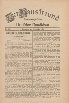 Der Hausfreund : Unterhaltungs-Beilage zur Deutschen Rundschau. 1930, Nr. 238 (15 Oktober)