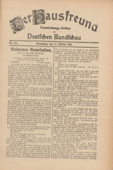 Der Hausfreund : Unterhaltungs-Beilage zur Deutschen Rundschau. 1930, Nr. 240 (17 Oktober)