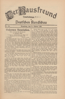 Der Hausfreund : Unterhaltungs-Beilage zur Deutschen Rundschau. 1930, Nr. 243 (21 Oktober)