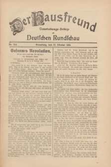 Der Hausfreund : Unterhaltungs-Beilage zur Deutschen Rundschau. 1930, Nr. 244 (22 Oktober)