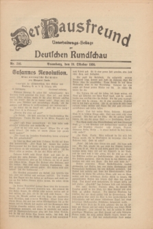 Der Hausfreund : Unterhaltungs-Beilage zur Deutschen Rundschau. 1930, Nr. 246 (24 Oktober)