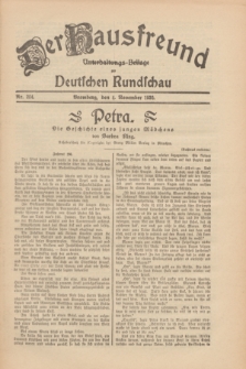 Der Hausfreund : Unterhaltungs-Beilage zur Deutschen Rundschau. 1930, Nr. 254 (4 November)