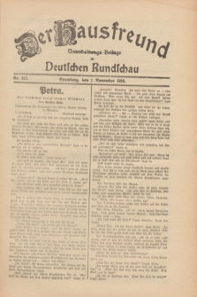 Der Hausfreund : Unterhaltungs-Beilage zur Deutschen Rundschau. 1930, Nr. 257 (7 November)