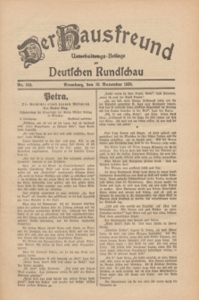 Der Hausfreund : Unterhaltungs-Beilage zur Deutschen Rundschau. 1930, Nr. 260 (10 November)