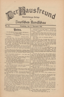 Der Hausfreund : Unterhaltungs-Beilage zur Deutschen Rundschau. 1930, Nr. 261 (12 November)