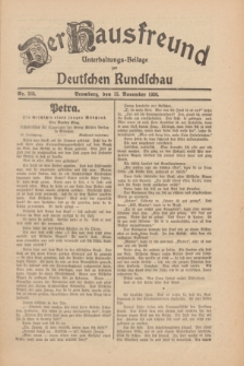 Der Hausfreund : Unterhaltungs-Beilage zur Deutschen Rundschau. 1930, Nr. 264 (15 November)