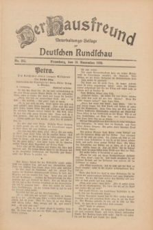 Der Hausfreund : Unterhaltungs-Beilage zur Deutschen Rundschau. 1930, Nr. 265 (16 November)