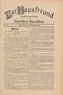 Der Hausfreund : Unterhaltungs-Beilage zur Deutschen Rundschau. 1930, Nr. 275 (28 November)