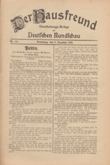 Der Hausfreund : Unterhaltungs-Beilage zur Deutschen Rundschau. 1930, Nr. 278 (2 Dezember)