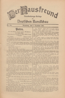 Der Hausfreund : Unterhaltungs-Beilage zur Deutschen Rundschau. 1930, Nr. 279 (3 Dezember)