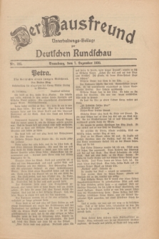 Der Hausfreund : Unterhaltungs-Beilage zur Deutschen Rundschau. 1930, Nr. 283 (7 Dezember)