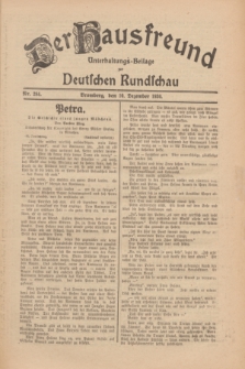 Der Hausfreund : Unterhaltungs-Beilage zur Deutschen Rundschau. 1930, Nr. 284 (10 Dezember)