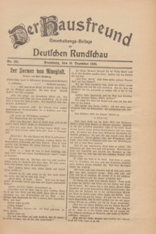 Der Hausfreund : Unterhaltungs-Beilage zur Deutschen Rundschau. 1930, Nr. 291 (18 Dezember)