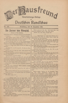 Der Hausfreund : Unterhaltungs-Beilage zur Deutschen Rundschau. 1930, Nr. 293 (20 Dezember)