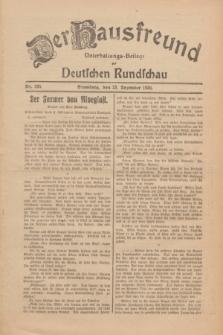 Der Hausfreund : Unterhaltungs-Beilage zur Deutschen Rundschau. 1930, Nr. 295 (23 Dezember)