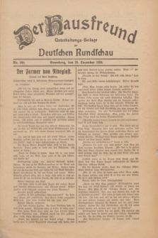 Der Hausfreund : Unterhaltungs-Beilage zur Deutschen Rundschau. 1930, Nr. 299 (29 Dezember)