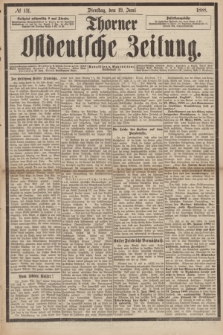 Thorner Ostdeutsche Zeitung. 1888, № 141 (19 Juni)