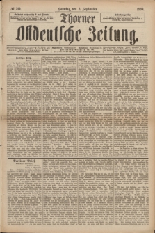 Thorner Ostdeutsche Zeitung. 1889, № 210 (8 September)