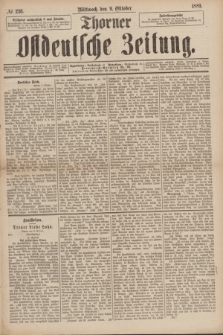 Thorner Ostdeutsche Zeitung. 1889, № 236 (9 Oktober)